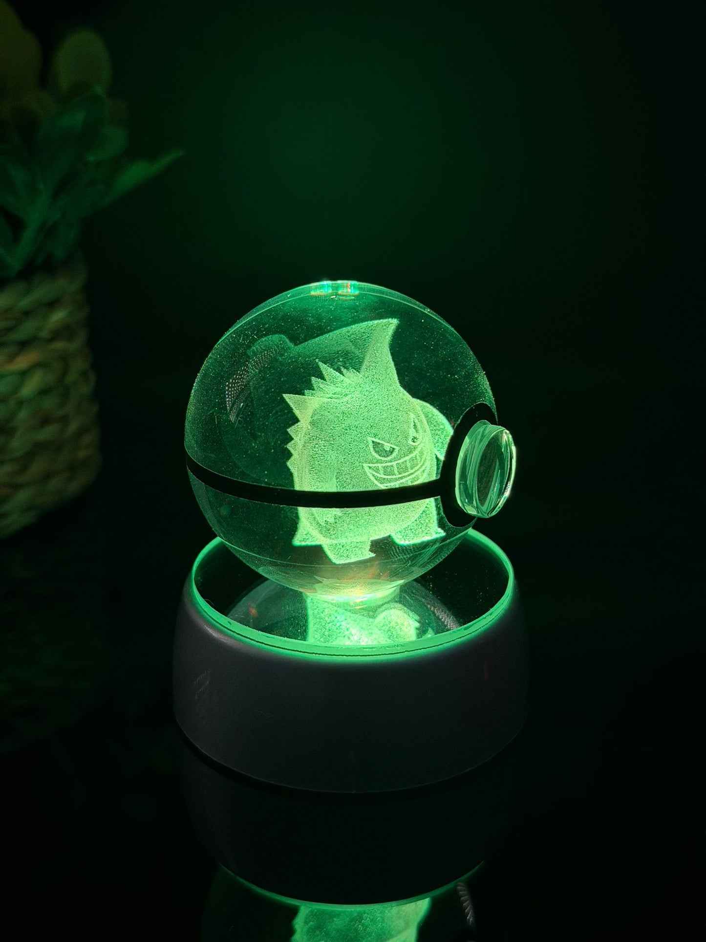 Esfera De Cristal Con Luz 3D Pokéball